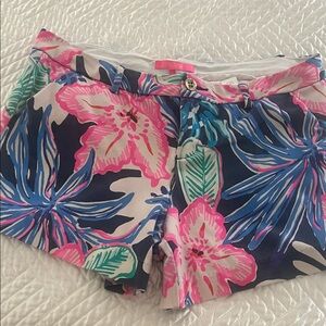 Lilly Pulitzer Pink and Blue Floral Shorts